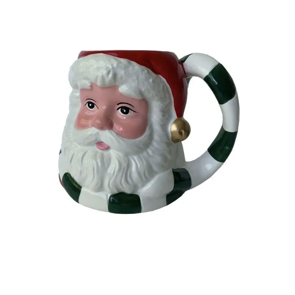Celebrate The Season‎ Santa Mug Hand Painted New in Box Christmas Gift